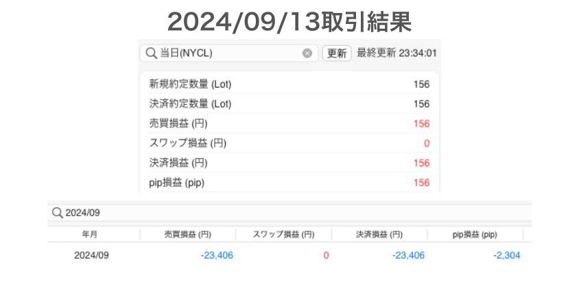 2024年9月13日取引結果